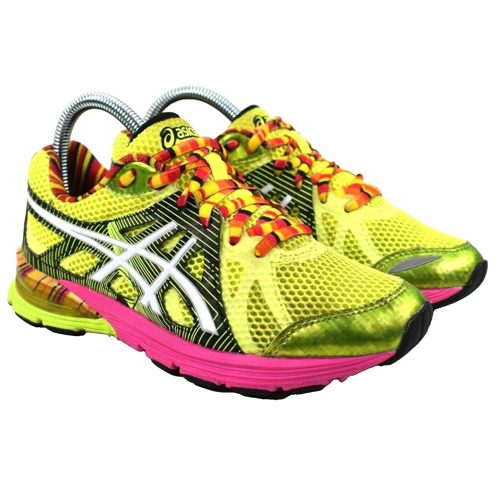 Asics Gel‎ Preleus Women's Yellow Pink Walking Running Training Shoes T480N Sz 6